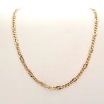 Bicolor gouden Figaro ketting | 57 cm (schakel ketting), Sieraden, Tassen en Uiterlijk, Kettingen, Ophalen of Verzenden, Gebruikt