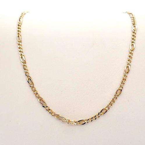 Bicolor gouden Figaro ketting | 57 cm (schakel ketting), Sieraden, Tassen en Uiterlijk, Kettingen, Overige kleuren, Gebruikt, Goud