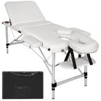3 zones massagetafel met 5cm vulling en aluminiumframe - wit, Verzenden, Nieuw