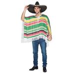 Mexicaanse poncho groen, Hobby en Vrije tijd, Feestartikelen, Verzenden, Nieuw, Feestartikel