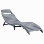 vidaXL Ligbed massief acaciahout greywash, Tuin en Terras, Verzenden, Nieuw