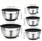 Set van 8 RVS Mengkommen met Deksels Antislip Keukenkomset, Antiek en Kunst, Antiek | Servies compleet, Verzenden