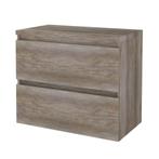 Badmeubelset BWS Salt 80x46cm Greeploos 2 Lades Met, Ophalen of Verzenden, Nieuw, Chroom, Bad