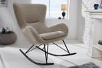 Design schommelstoel SCANDINAVIA SWING champagne grijs, Huis en Inrichting, Fauteuils, Ophalen of Verzenden, Nieuw