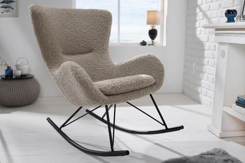 Design schommelstoel SCANDINAVIA SWING champagne grijs, Huis en Inrichting, Fauteuils, Ophalen of Verzenden