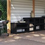 vidaXL Keukenkasten voor buiten 2 st massief grenenhout, Huis en Inrichting, Keuken | Keukenelementen, Verzenden, Nieuw, Zwart