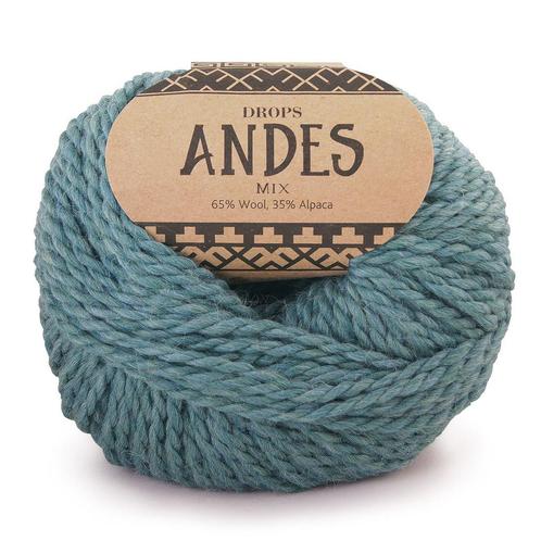 DROPS Andes Mix - 7130 zeegroen - Wol Garen, Hobby en Vrije tijd, Breien en Haken, Ophalen of Verzenden