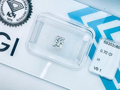 1 pcs Diamant (Natuurlijk) - 0.70 ct - Carré - H - VS1 -, Sieraden, Tassen en Uiterlijk, Edelstenen