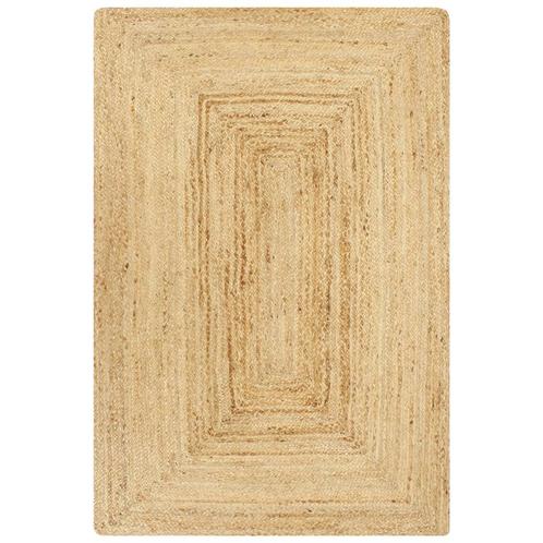 vidaXL Vloerkleed handgemaakt 160x230 cm jute naturel, Huis en Inrichting, Stoffering | Tapijten en Kleden, Bruin, Nieuw, Verzenden