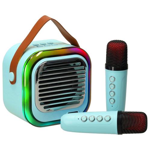 Retro Karaoke Set Met 2 Microfoons - Draagbare Bluetooth USB, Kinderen en Baby's, Speelgoed | Overig, Ophalen of Verzenden