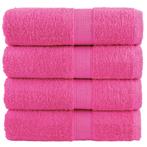 vidaXL Gastendoekjes SOLUND 4 st 600 g/m² 30x50 cm roze, Verzenden, Nieuw, Roze