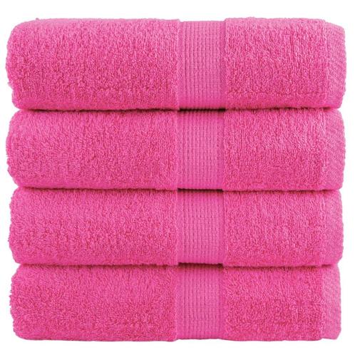 vidaXL Gastendoekjes SOLUND 4 st 600 g/m² 30x50 cm roze, Huis en Inrichting, Badkamer | Badtextiel en Accessoires, Roze, Nieuw