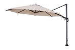 Garden Impressions Hawaii Zweefparasol 350 cm. Rond - Ecru, Tuin en Terras, Verzenden, Nieuw, Zweefparasol, Kantelbaar