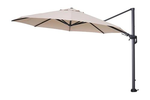 Garden Impressions Hawaii Zweefparasol 350 cm. Rond - Ecru, Tuin en Terras, Parasols, Zweefparasol, Nieuw, Kantelbaar, Verzenden