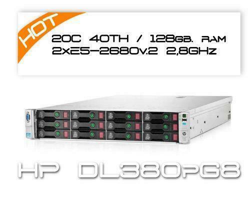 Server HP DL380P G8/2x E5-2680v2 2,8GHz 16C 32TH/128GB RAM, Computers en Software, Servers, Refurbished, 2 tot 3 Ghz, 128 GB, Hot swappable onderdelen