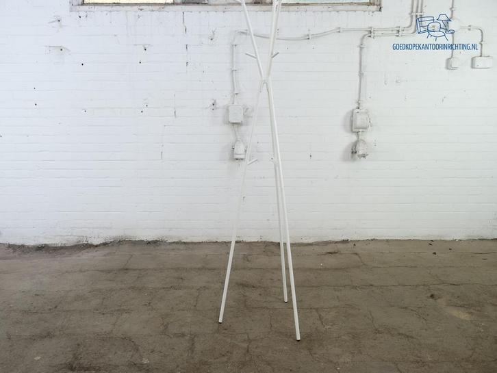 Kapstok | Tweedehands | Wit | Staand | SK229, Huis en Inrichting, Woonaccessoires | Kapstokken, Gebruikt, Verzenden