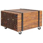 vidaXL Bijzettafel teakhout 60x60x38 cm, Verzenden, Nieuw