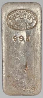 1 kg Johnson Matthey &amp; Pauwels (of London) zilverbaar, Verzenden, Zilver