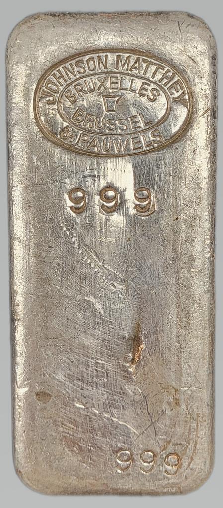 1 kg Johnson Matthey &amp; Pauwels (of London) zilverbaar, Postzegels en Munten, Edelmetalen en Baren, Zilver, Verzenden
