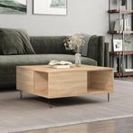 vidaXL Salontafel 80x80x36,5 cm bewerkt hout sonoma, Huis en Inrichting, Tafels | Salontafels, 50 tot 100 cm, Verzenden, Nieuw