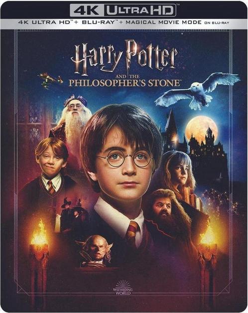 Harry Potter 1 - De Steen Der Wijzen (4K Ultra HD Blu-ray), Huis en Inrichting, Woonaccessoires | Cd- en Dvd-rekken, Nieuw, Ophalen of Verzenden