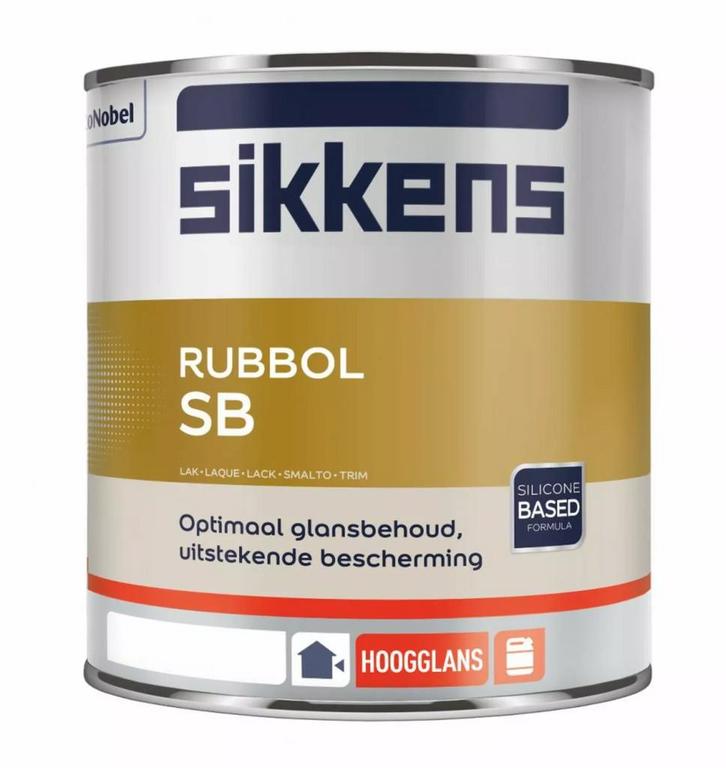 Sikkens Rubbol SB - 2,5L RAL 9010 | Zuiver Wit 2.5L, Doe-het-zelf en Verbouw, Verf, Beits en Lak, Verf, Wit, Nieuw, Minder dan 5 liter