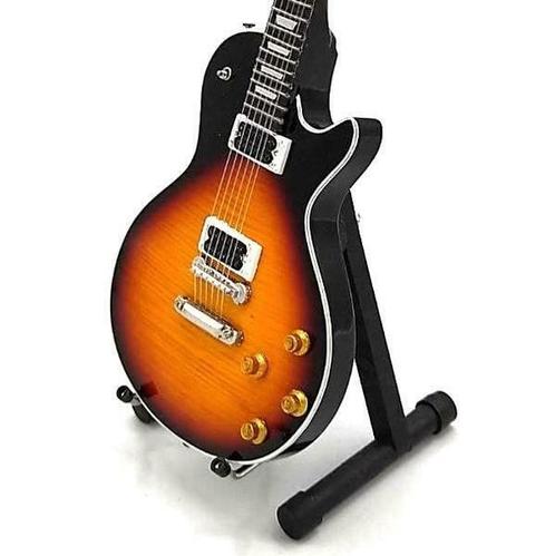 Miniatuur Gibson Les Paul gitaar met gratis standaard, Verzamelen, Muziek, Artiesten en Beroemdheden, Overige typen, Nieuw, Ophalen of Verzenden