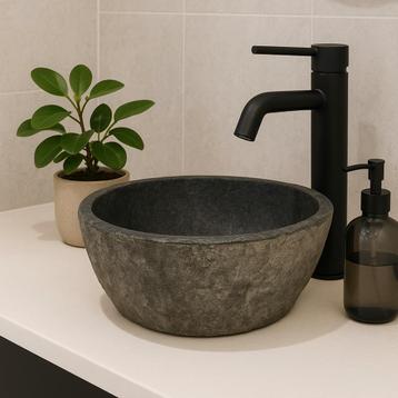 Wasbak | Wastafel | Natuursteen | Ovaal | 30-35x25-30cm beschikbaar voor biedingen