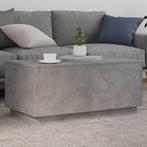vidaXL Salontafel met LED-verlichting 90x50x40 cm betongrijs, Huis en Inrichting, Verzenden, Nieuw, Overige houtsoorten, 50 tot 100 cm