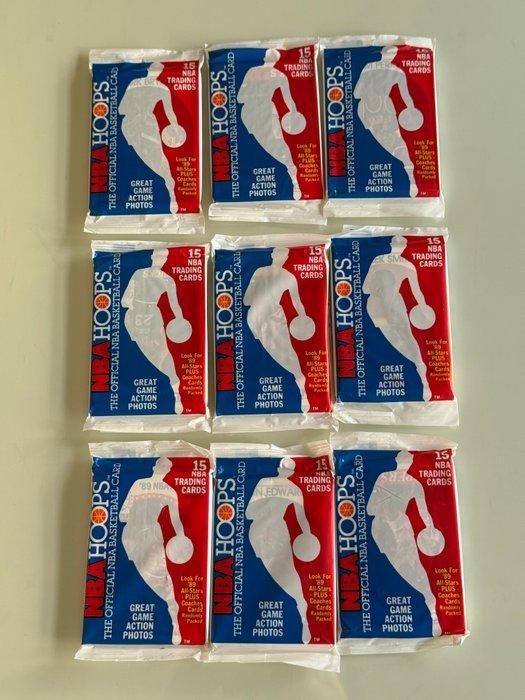 1989 NBA Hoops NBA Hoops Originele verpakking - 9 Pack -, Verzamelen, Stickers
