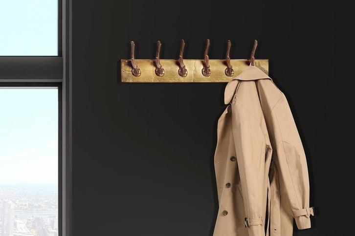 Decoratieve Wandkapstok DEER 50cm goud Metalen Hertengewei, Huis en Inrichting, Woonaccessoires | Kapstokken, Ophalen of Verzenden