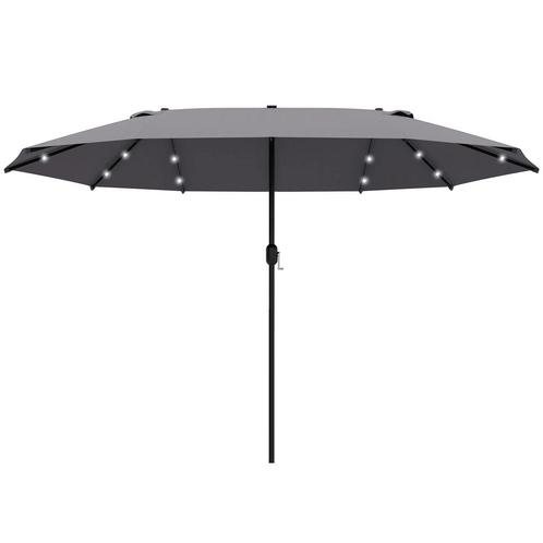 TRUUSK Parasol 440 X 260 Cm Met LED Verlichting, Dubbele Par, Tuin en Terras, Parasols, Nieuw, Verzenden