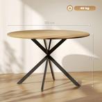 TRUUSK Ronde Eettafel Voor 4 Personen, Ø120 Keukentafel In I, Huis en Inrichting, Tafels | Eettafels, Verzenden, Nieuw