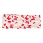 Haarband Stof 8cm - Vlinder Print - Wit Roze, Nieuw