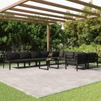 vidaXL 10-delige Loungeset met kussens aluminium, Verzenden, Nieuw, Aluminium, Loungeset