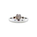 Witgouden entourage ring met diamant 18 krt, Sieraden, Tassen en Uiterlijk, Ringen, Ophalen of Verzenden, Nieuw