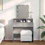 vidaXL Kaptafel met LED 80x41x144,5 cm grijs sonoma, Huis en Inrichting, Verzenden, Nieuw