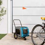 vidaXL Fietskar voor huisdieren Blauw en grijs 124.5 x 63.5, Verzenden, Nieuw