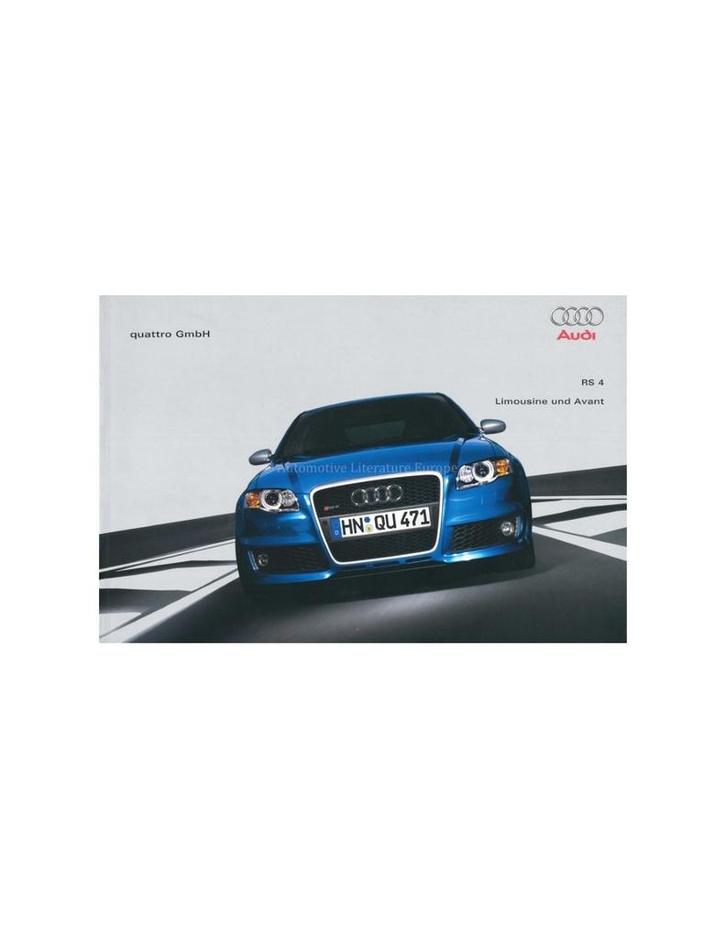 2006 AUDI RS4 HARDCOVER BROCHURE DUITS, Boeken, Auto's | Folders en Tijdschriften, Audi