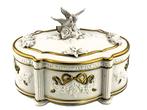 Fabergé ei - Snow Dove Jewelery Music Box met accenten in, Antiek en Kunst