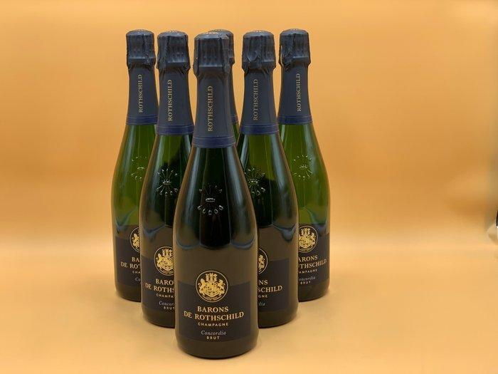 Barons de Rothschild, Concordia - Champagne Brut - 6 Flessen, Verzamelen, Wijnen