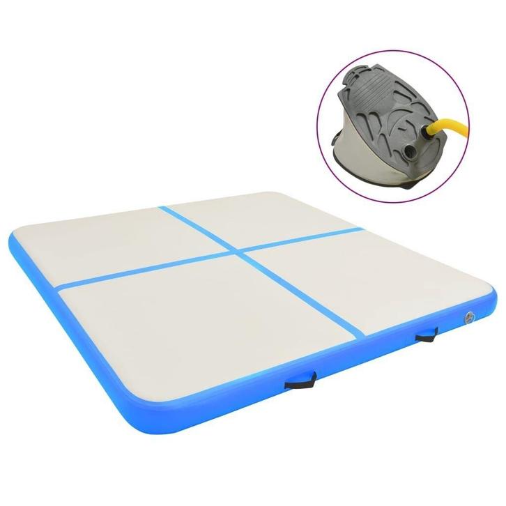 Grote Sportmat Blauw PVC | OP = OP | 200x200, Sport en Fitness, Fitnessmaterialen, Nieuw, Fitnessmat, Ophalen of Verzenden