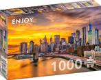 New York City Skyline at Dusk Puzzel (1000 stukjes) | Enjoy, Verzenden, Nieuw