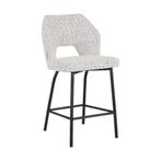 *WOONWINKEL* Must Living Bloom Moderne Barkruk Boucle Grijs, Huis en Inrichting, Barkrukken, Verzenden, Nieuw