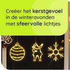 Kerstverlichting Raam Kerstbal + Kerstman + Sneeuwvlok -, Diversen, Kerst, Verzenden, Nieuw