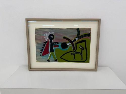 Jan Elburg (1919-1992) - Untitled (Indians), Antiek en Kunst, Kunst | Schilderijen | Modern