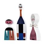 Set of 3 Wooden Dolls - Vitra  replica - No 1, 2 en 3, Nieuw