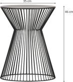 WOOOD Suus Bijzettafel - Metaal - Zwart - 46x Ø35 cm, Huis en Inrichting, Verzenden, Nieuw