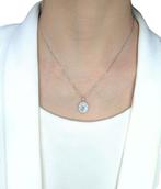 Hanger - 18 karaat Witgoud - 1.62ct. tw. Aquamarijn - Topaas