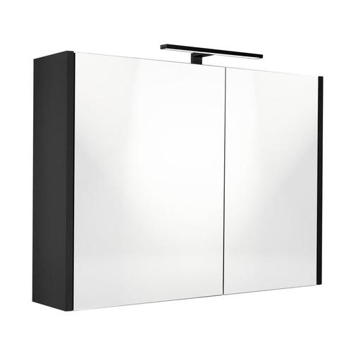Spiegelkast Best Design Happy Black Incl. LED verlichting, Huis en Inrichting, Badkamer | Badkamermeubels, Ophalen of Verzenden